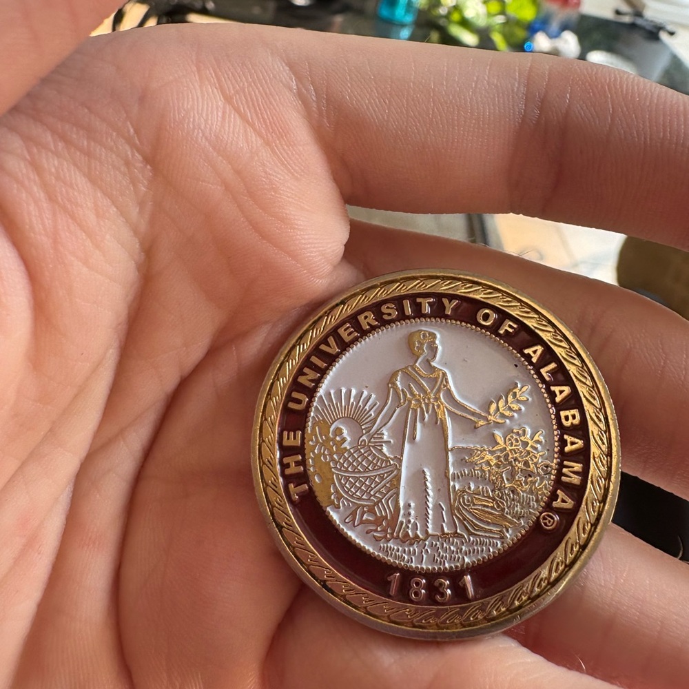 University of Alabama Gold and Red Coin Rare